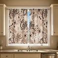 thumbnail image 1 of 2 Pack 2D Printed Kitchen Curtain 28x47 Inches, Washable Decorative Short Curtain Pair with Rod Pocket, Window Curtain for Kitchen Bedroom Bathroom, 1 of 7