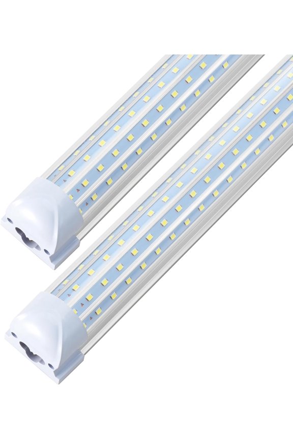 2 Pack 2FT T8 LED Shop Lights Garage Light, 30W 4800LM 6000K Daylight Integrated Tube Light , Linkable Plug & Play Energy-Saving Commercial Bay Lighting for Workshop Classroom Warehouse Basement