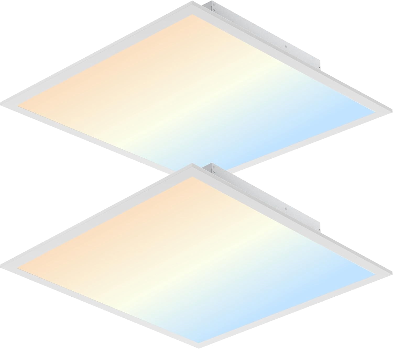 2 Pack 2x2 LED Flat Panel Light for Drop Ceiling, 5200lm 20W-40W ...