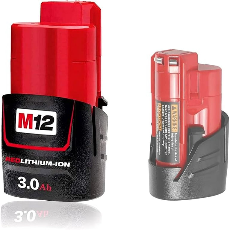 2 Pack 3.0A Battery for Milwaukee Electric Tool M12 3.0 Compact Battery for Milwaukee M12 XC Cordless Power Tools Replace for 48 11 2430 48 11 2401 48 11 2402 48 11 2440 48 11 2411 Walmart