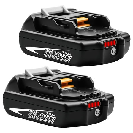 2 Pack 3.0Ah 18 Volt BL1830B Lithium Ion Battery Replacement for Makita 18V Battery BL1815 BL1820 BL1830 BL1840 BL1850B BL1860B