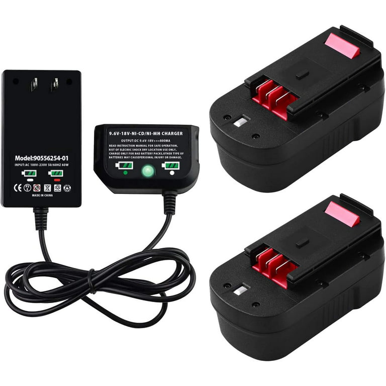 2-Pack 3.0Ah HPB18 Replacement Batteries and Charger Compatible