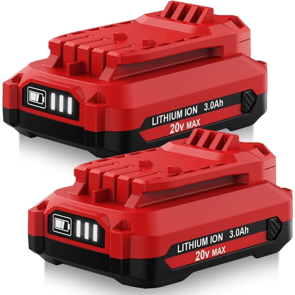 2-Pack 3.0Ah Lithium Replacement Battery for Craftsman 20V CMCB202 CMCB202-2 CMCB201 CMCB204 CMCB204-2