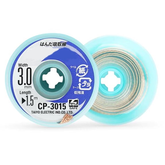 2-Pack 3.0mm x 1.5m Desoldering Braid Solder Remover Wick CP-3015 for Electronics Repair