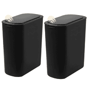 2 Pack 3.2 Gallon Automatic Touchless Garbage Can, Small Motion Sensor Smart Trash Can, Slim Waterproof Trash Bin for Bedroom, Bathroom, kitchen, Office, Living Room, Black