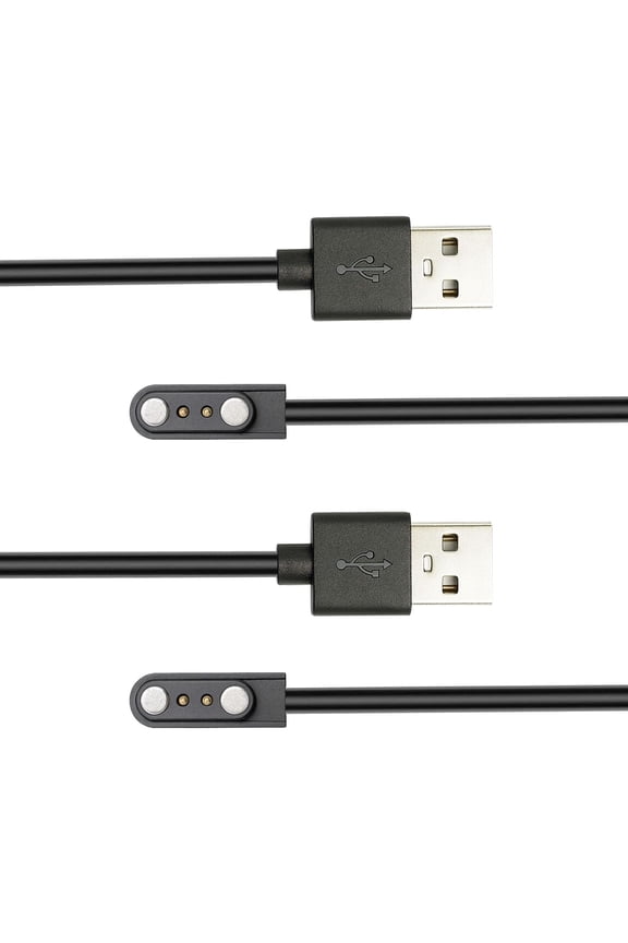 2-Pack 3.3FT Smart Watch Charger Magnetic 2Pin USB Charging Cable for Veryfitpro Letsfit Willful YAMAY SW023 ID205L SW021 ID205U ID205S SW025 Uwatch 3S