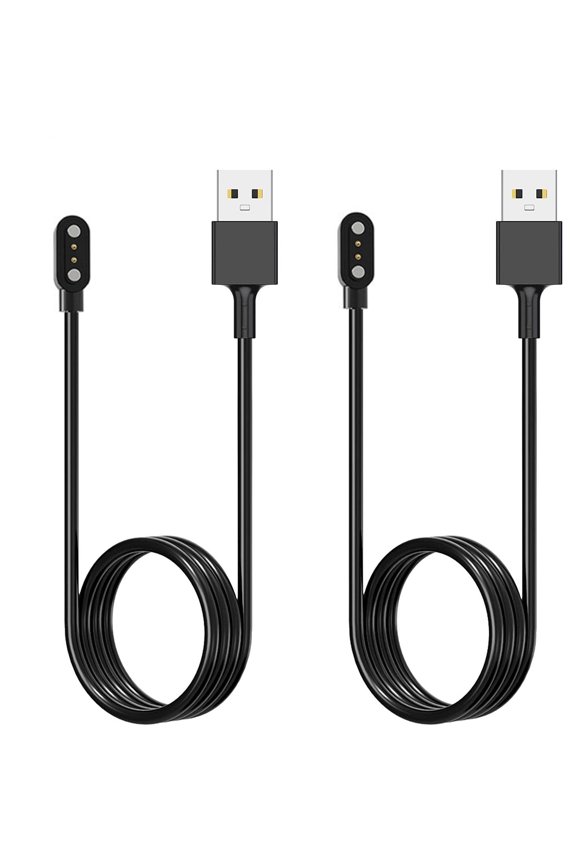 2 Pack 3.3ft USB Magnetic Smart Watch Charging Cable, Replacement Charger Cord Compatible with Letsfit, Willful, Yamay SW023, SW021, SW025, ID205L, ID205U, ID205S, ID206, ID216, Umidigi Uwatch 3S