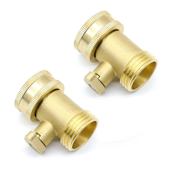 2 Pack 3/4" Brass Garden Hose Shut Off Valve Water Pipe Faucet Connector Handy