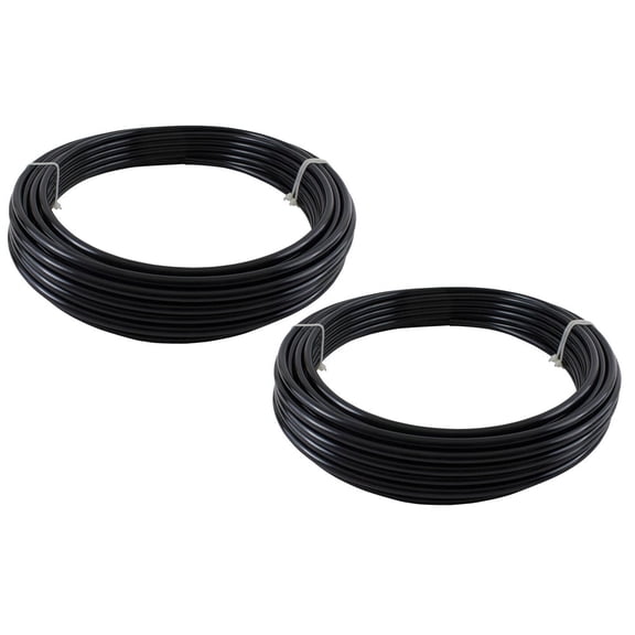 (2 Pack) 3/4" OD x 100' Black SAE J844 Nylon Air Brake Tubing DOT Compliant | Pneumatic Nylon Air Line Hose for Air Brake System
