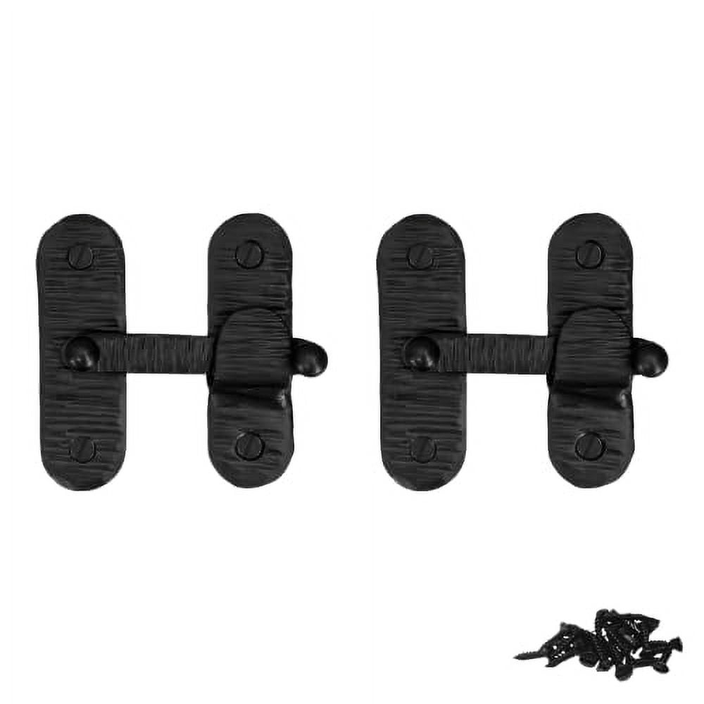 2 Pack 3.5 Inch Decorative Bar Black Small Gate Hardware Wrought