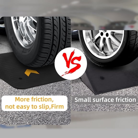 2-Pack 3.5" Rise Wheelchair Threshold Ramps  Heavy Duty Non-Slip Recycled Rubber for Doorways, Home, Garage, Vehicles