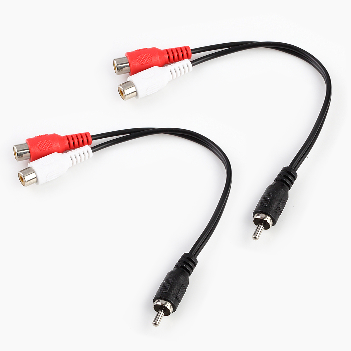 2 Pack 3.5 ft  1 Male RCA Plug to 2 Female RCA Audio Y Cable - image 1 of 1
