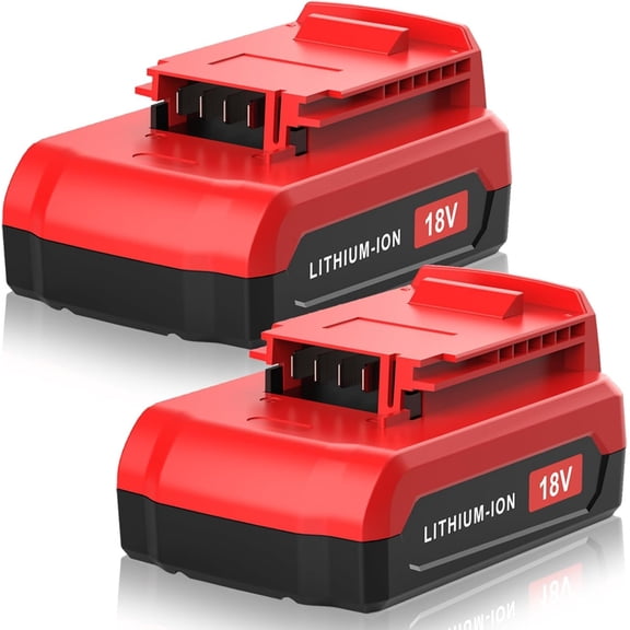 2 Pack 3.6Ah PC18BLX 18V Replacement Battery for Porter Cable 18V Battery PC18B PC18BL PC18B-2 Compatible with Porter Cable 18V Lithium Battery PC18BLEX PCC489N PC188 Power Tools (Red)