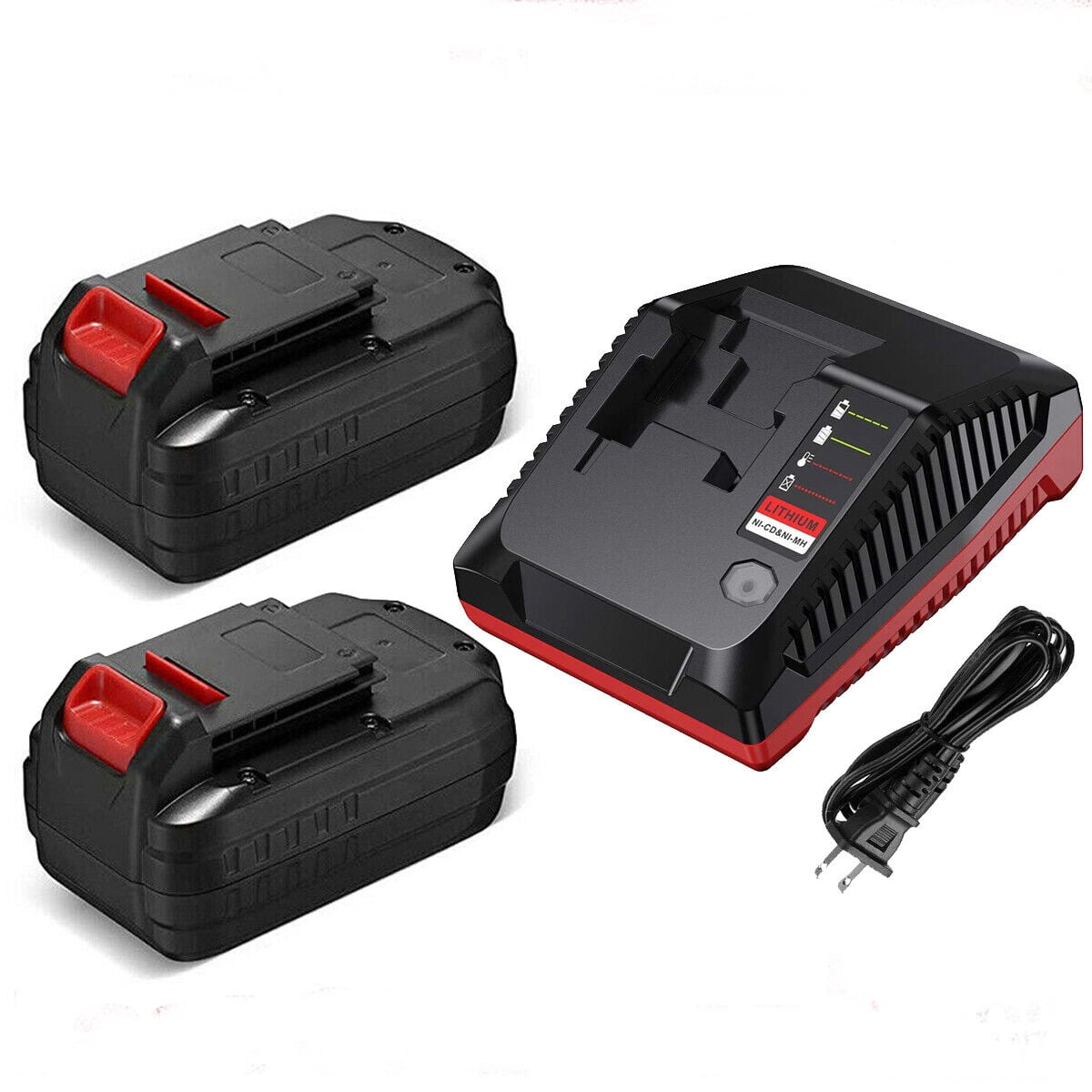 2 Pack 3.7Ah 18 Volt Replacement Battery for Porter Cable PC18B 18V Cordless Tool NiCd NiMh Lithium Batteries Battery Charger
