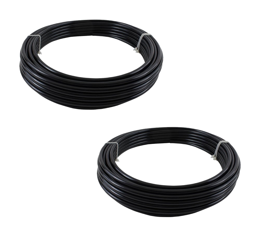 (2 Pack) 3/8" OD x 100' Black SAE J844 Nylon Air Brake Tubing DOT Compliant | Pneumatic Nylon Air Line Hose for Air Brake System