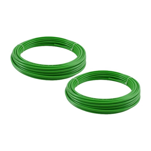 (2 Pack) 3/8" OD x 100' Green SAE J844 Nylon Air Brake Tubing DOT Compliant | Pneumatic Nylon Air Line Hose for Air Brake System