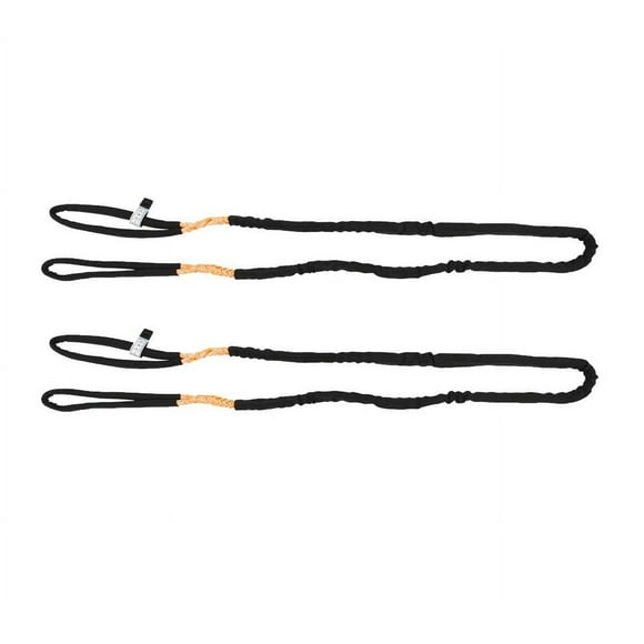 (2 Pack) 3/8" x 12' Orange Eye & Eye Synthetic Super Slings (Vertical 3500/ Choker 2975/ Basket 7000 lbs WLL)