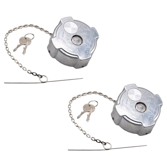 2 Pack 3" Aluminum Locking w/ Keys Truck Fuel Tank Cap, Vented 1/4 Turn Female Thermal Relief Fuel Cap Compatible w/ Freightliner Cascadia, FLD, Columbia, Century Replace 03-37017-002