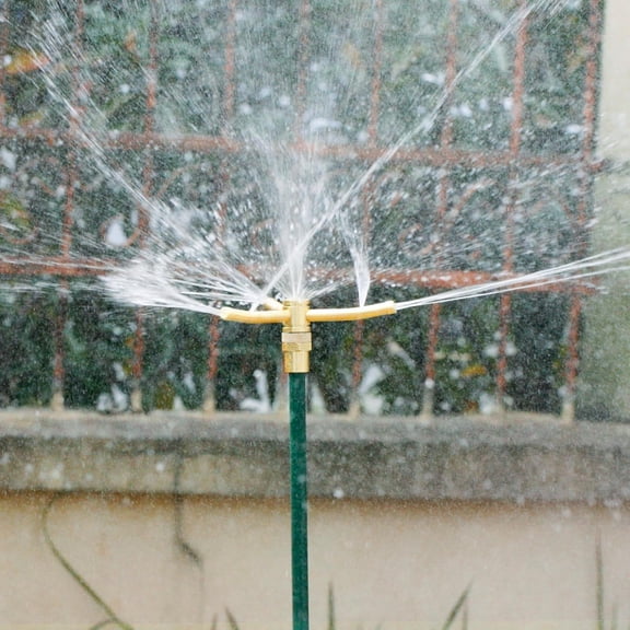 2 Pack 3-Arm Garden Sprinkler, 360 Degree Rotation Garden Water Sprinklers, High-Rise Lawn Sprinkler, Lawn Watering Irrigation System$$Garden & Patio