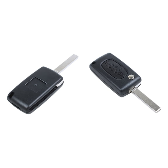 2 Pack 3 Button Flip Key Fob Case Shell for Citroen Berlingo Peugeot Partner 20062016 VA2 Blade CE0536 Type No Electronics