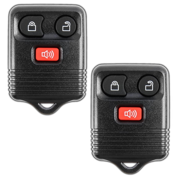 2-Pack 3-Button Replacement Keyless Entry Remote Key Fob, Compatible with 2005–2015 F150, Explorer, Ranger, Mustang, Lincoln, and Vehicles