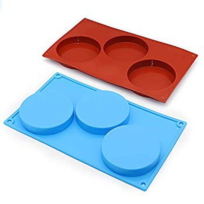 2 Cavity Large Round Resin Coaster Molds Silicone Mold for Disc Baking  Mousse Cake Pie French Dessert Non-Stick Baking Molds