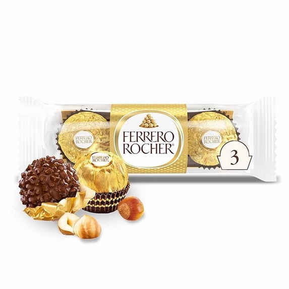 2-Pack 3 Count, Premium Gourmet Milk Chocolate Hazelnut, Individually Wrapped Candy for Gifting, 1.3 oz