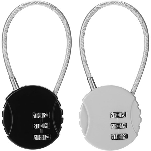 2 Pack 3 Digit Small Combination Locker Lock, Mini Combination Padlock Resettable Luggage Locks Outdoor Waterproof Padlock Suitcase Gate Pad Lock Combo Gym Locker for Storage Toolbox Backpack Travel