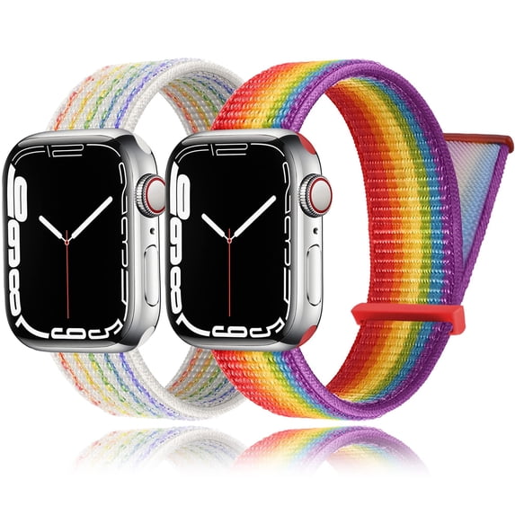 2 Pack/3 Pack Stretchy Nylon Solo Loop Bands for Apple Watch Bands 38mm 40mm 41mm 42mm 44mm 45mm, Adjustable Braided Sport Elastic Straps Women Men Wristbands for iWatch Series 7/6/5/4/3/2/1 SE
