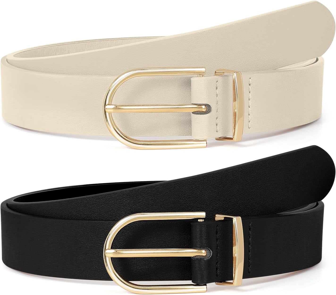 3598 3 Pack Women\'s Leather Belts For Jeans Dress Pants Fashion Ladies WHIPPY Women main image 2