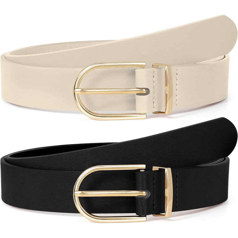 2 Pack 3 Pack Womens Fashion Leather Belts for Jeans Dresses  display picture 2