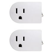 2/Pack 3 Prong Wall Tap Grounding Outlets Adapter With Power Switch