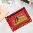 thumbnail image 1 of 2-Pack 3 Ring Pencil Pouch for Binder, Oxford Fabric Large Capacity Pen Case with Zipper for Back to Class, 1 of 9