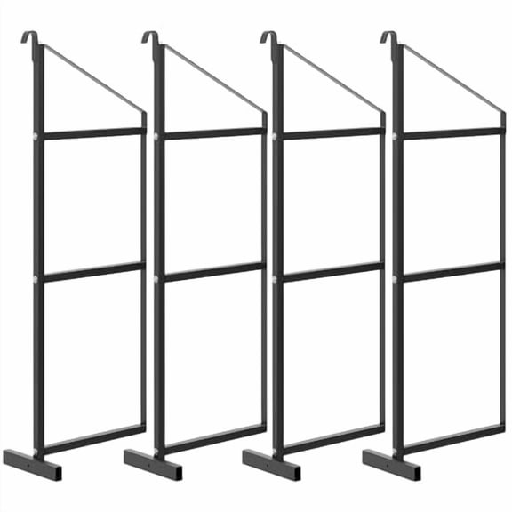 2 Pack of 3 Tier Shipping Container Shelving Bracket,3-Tier Black Powder Coated Steel Shipping Container Shelves with Hanging Design & D Hook,22"(D) x 60"(H) For Organizing Cargo in Containers