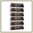 thumbnail image 1 of 2 Pack 3 Tier Spice Rack Organizer Wall Mount Seasoning Jars Rack for Kitchen Countertop (Black), 1 of 7