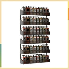 3 Tier Spice Rack 2 Pack Wall Mount Shelf Storage Holder for Kitchen in Black Walmart