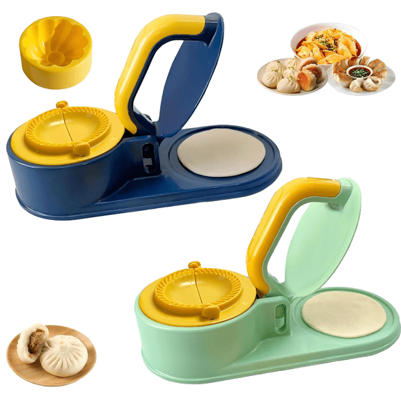 2 Pack 3 in 1 Dumpling Maker Press, Manual Pastry Wrapper Mold, Multi-Use Kitchen Tool for Dumpling, Empanada, Baozi, Ravioli, Pierogi and Hand Pie