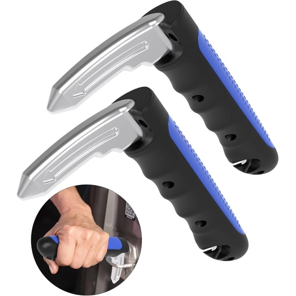 2 Pack 3-in-1 Multifunctional Car Door Assist Handle for Elderly & Handicapped Seniors, Auto Support Grab Handle with Seatbelt Cutter & Emergency Window Breaker