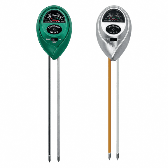 2Pack 3in1 Soil Tester Meter Soil Moisture pH Light Sensor Kit No Batteries Required Plant Soil Testing Tool