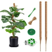 2 Pack 30 Inch Moss Pole for Plants Monstera, Tall Moss Poles for Climbing Plants Monstera, Handmade Coco Coir Plant Pole, Monstera Plant Support for Plant Grow