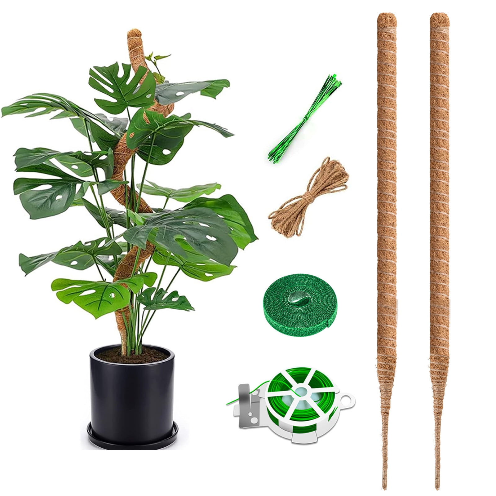 2 Pack 30 Inch Moss Pole for Plants Monstera, Tall Moss Poles for