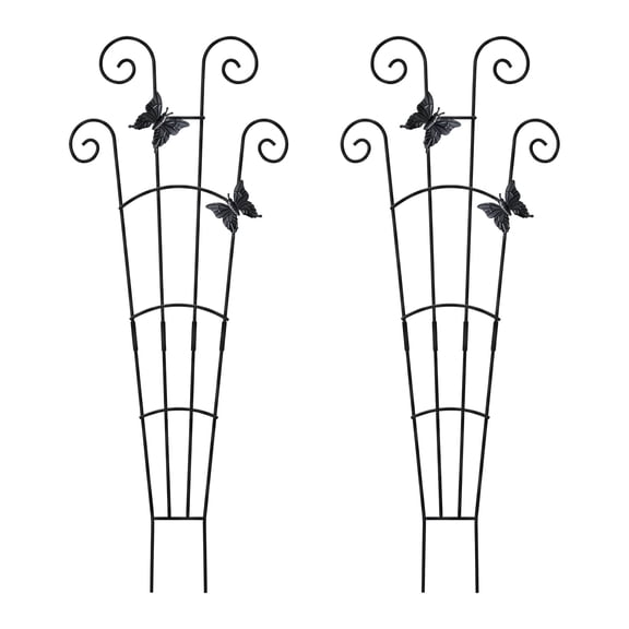 2 Pack 30 Inch Taller Plant Trellis for Climbing Plants Indoor & Outdoor, Expandable Metal Garden Trellis for Potted Plants, Sturdy Houseplant Support for Vine and Ivy, with Plant Ties