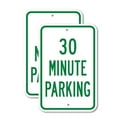 thumbnail image 1 of (2 Pack) 30 Minute Parking | 12" X 18" Heavy-Gauge Aluminum Sign | Rust Free Aluminum, Weather Resistant, Waterproof, Fade Resistant, 2 Pre-drilled Holes, 1 of 4
