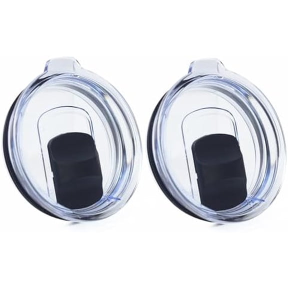 2 Pack 30 oz Tumbler Lid, Magnetic Slider Replacement Lids for YETI 30/32 oz, 14 oz Mug and 35/42 oz Straw Mug, Ozark Trail Old Style Tumbler, Travel Spill-Proof Cup Lids Covers, BPA Free