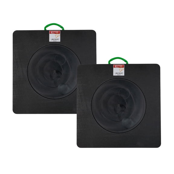 2 Pack 30"x30"x2" Heavy Duty Outrigger Pad for RV with Recessed Radius - Black Stabilizing Jack Landing Pad for Crane, Wrecker, Tow Truck, RVs