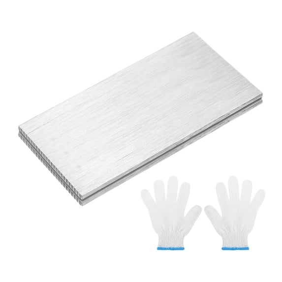 2 Pack 304 Stainless Steel Flat Bar 1/8" Thickness, 2" Width, 4" Length, Brushed Finish Trim Strips Sheet