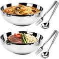 thumbnail image 1 of 2 Pack 304 Stainless Steel Pasta Bowls, 47oz Double Walled Insulated Soup Salad Bowls Unbreakable, 8.7" Large Cereal/Ramen/Udon/Noodle/Pho Bowl Plates with 2 Spoons & Forks, Dishwasher Safe, 1 of 7