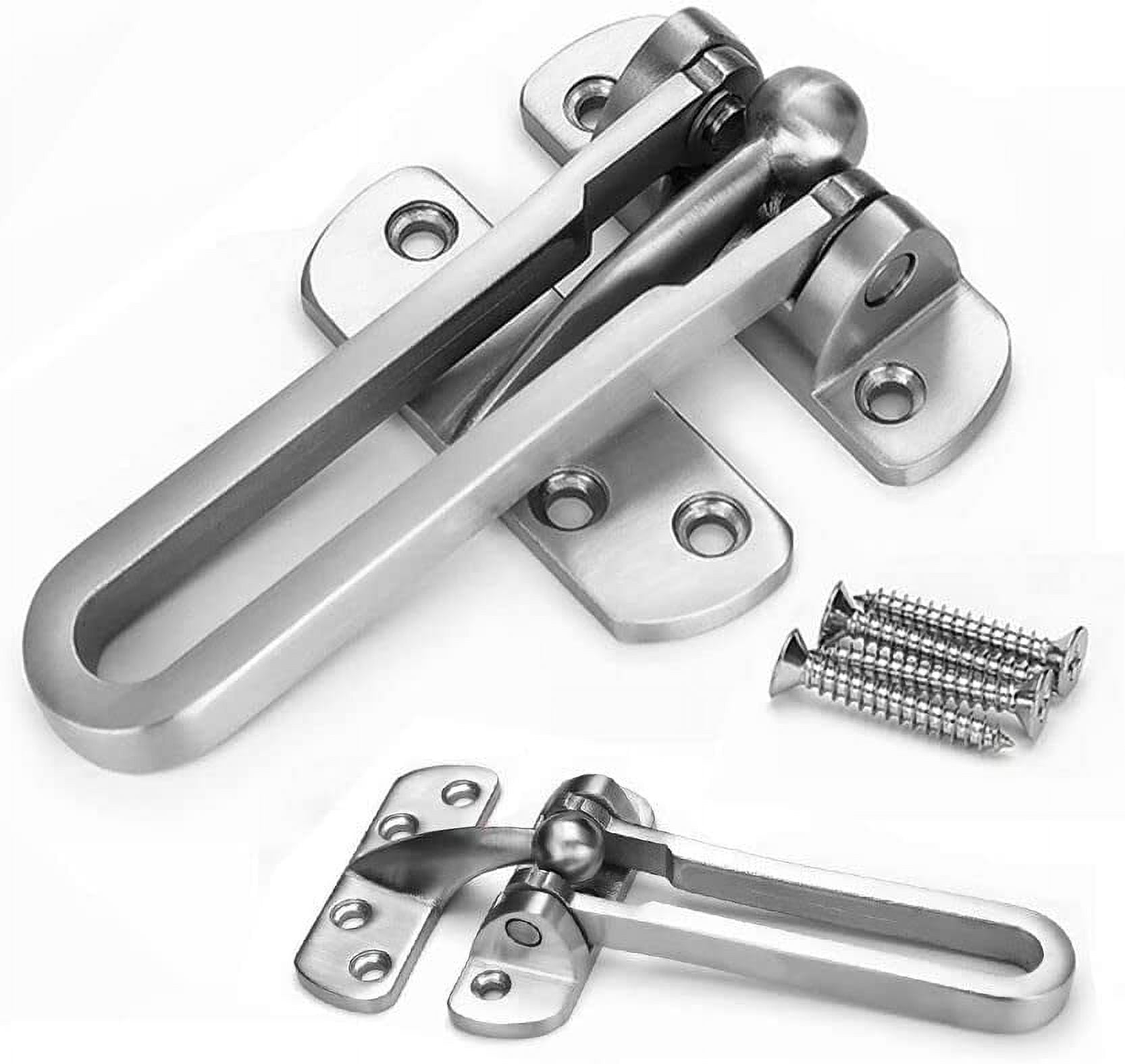 (2Pack) 304 Stainless Steel Thicken Door Chain Lock, Home & Hotel