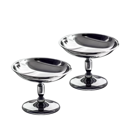 2 Pack 304Stainless Steel Bowls Elegant Dessert Presentation Cups Dessert Serving Cups Small Cake Cups for Dessert Cake