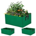 thumbnail image 1 of 2 Pack 30L Grow Bags, Rectangular Non-woven Breathable Pocket with Handles, for Vegetable Fruit Flower(Green), 1 of 7